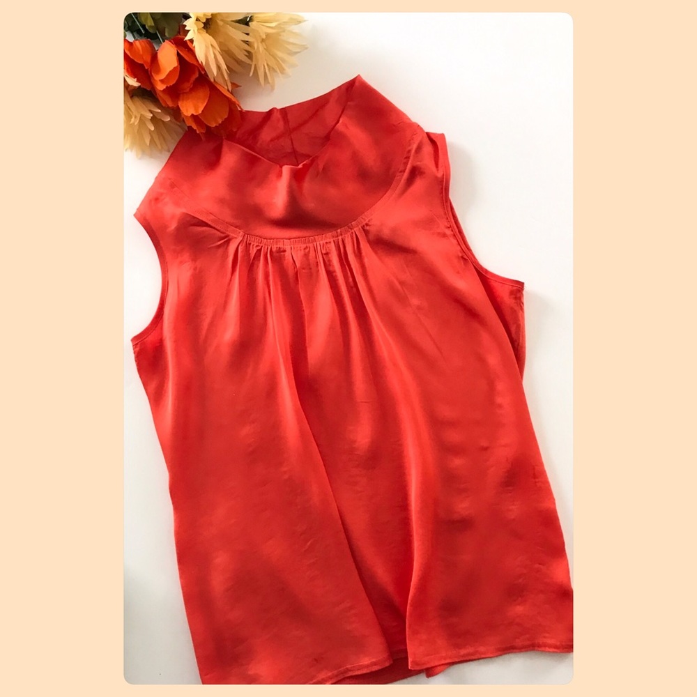 Spencer’s Orange Mock Neck Blouse Size S